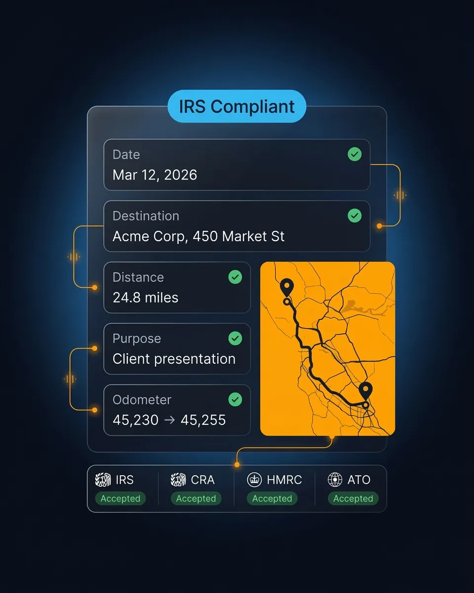IRS compliant mileage tracker